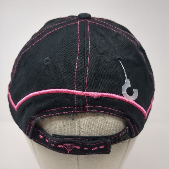 Super Girl Strapback Baseball Cap Black One Size Adjustable Embroidered Logo - Picture 6 of 10